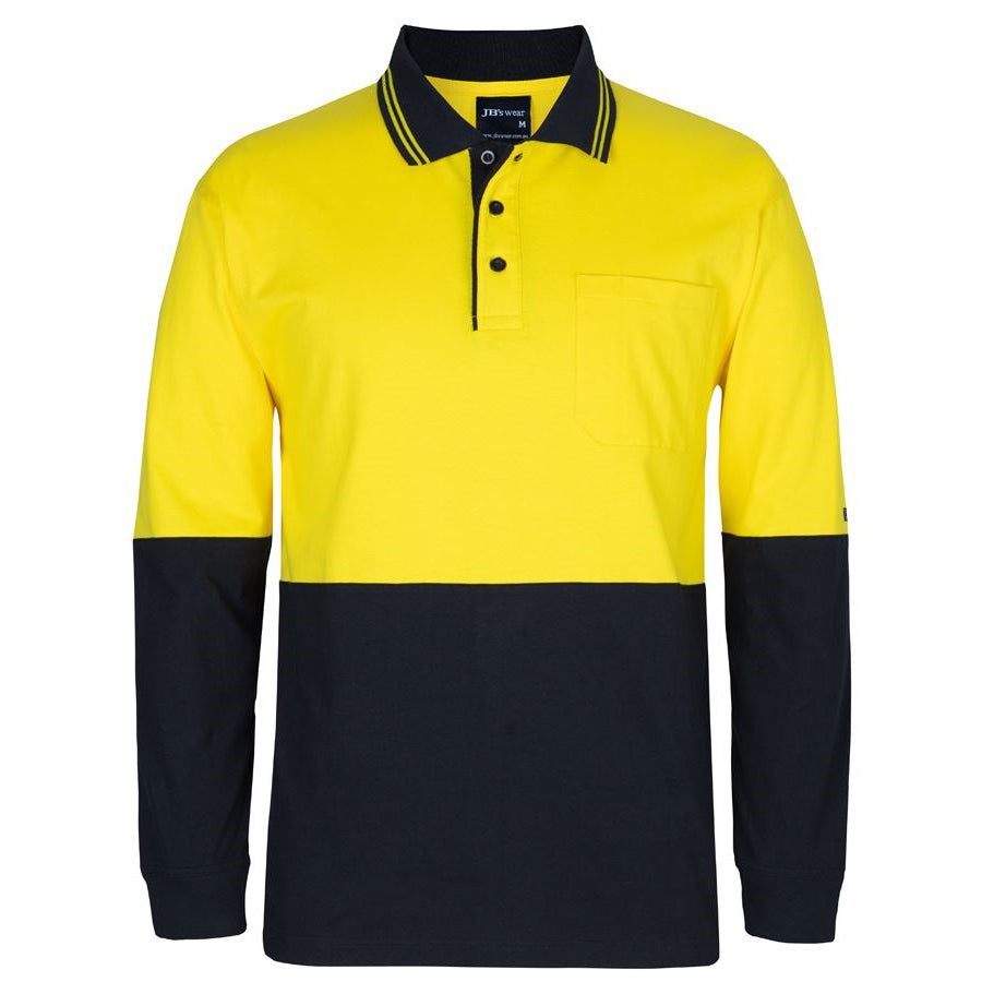 RE JB's Hi Vis L/S Cotton Polo