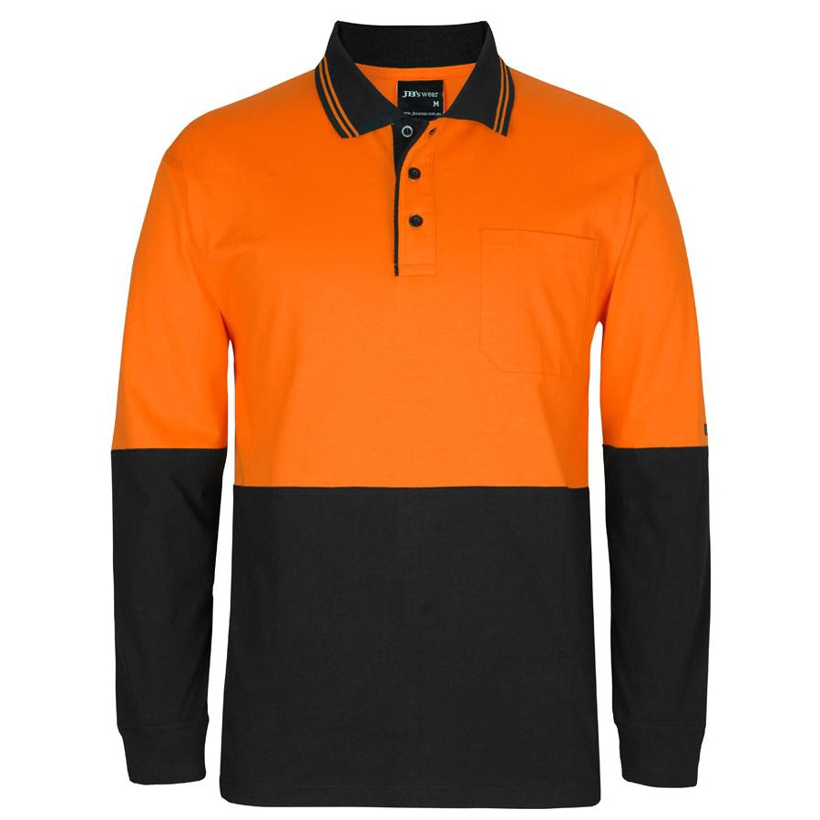 RE JB's Hi Vis L/S Cotton Polo