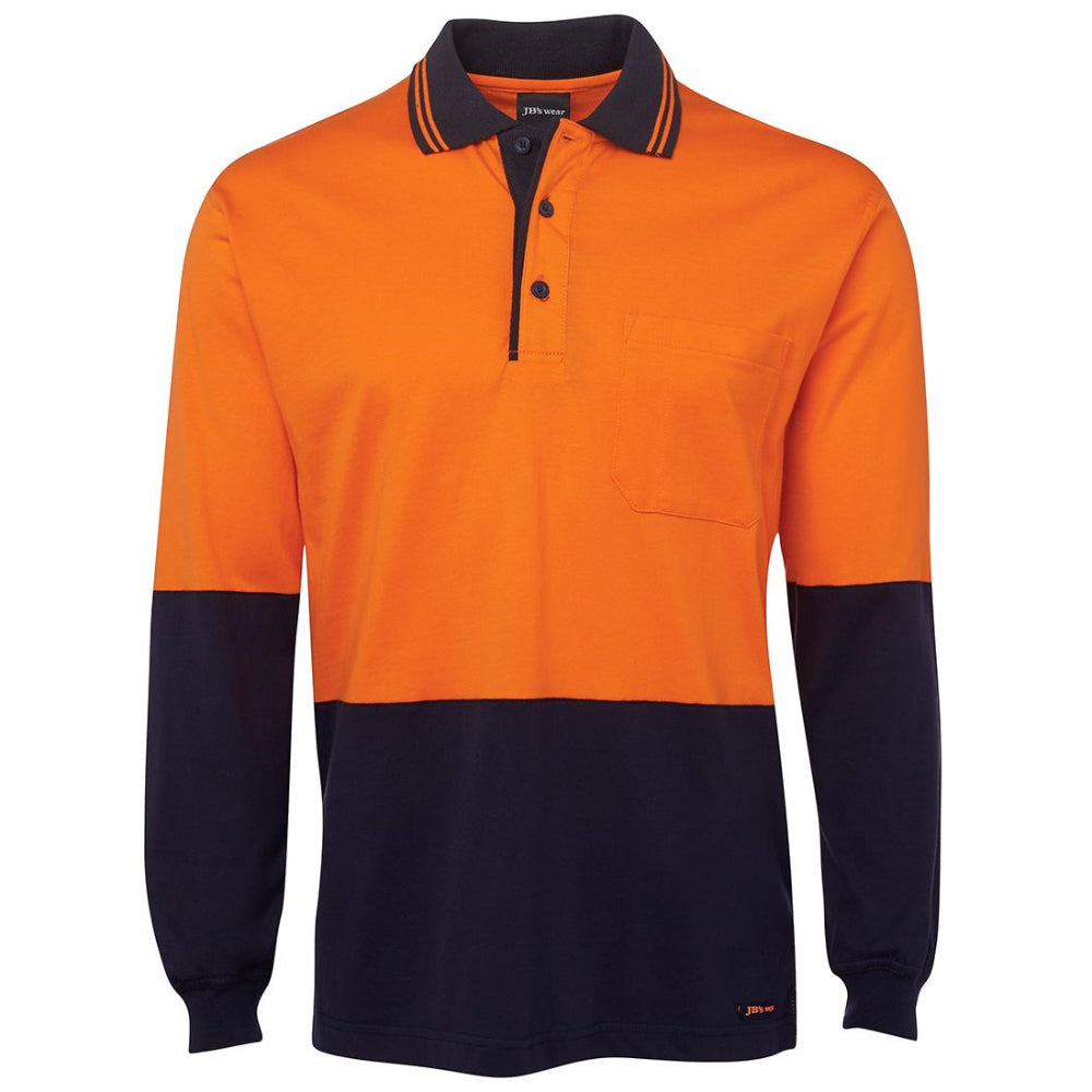 RE JB's Hi Vis L/S Cotton Polo