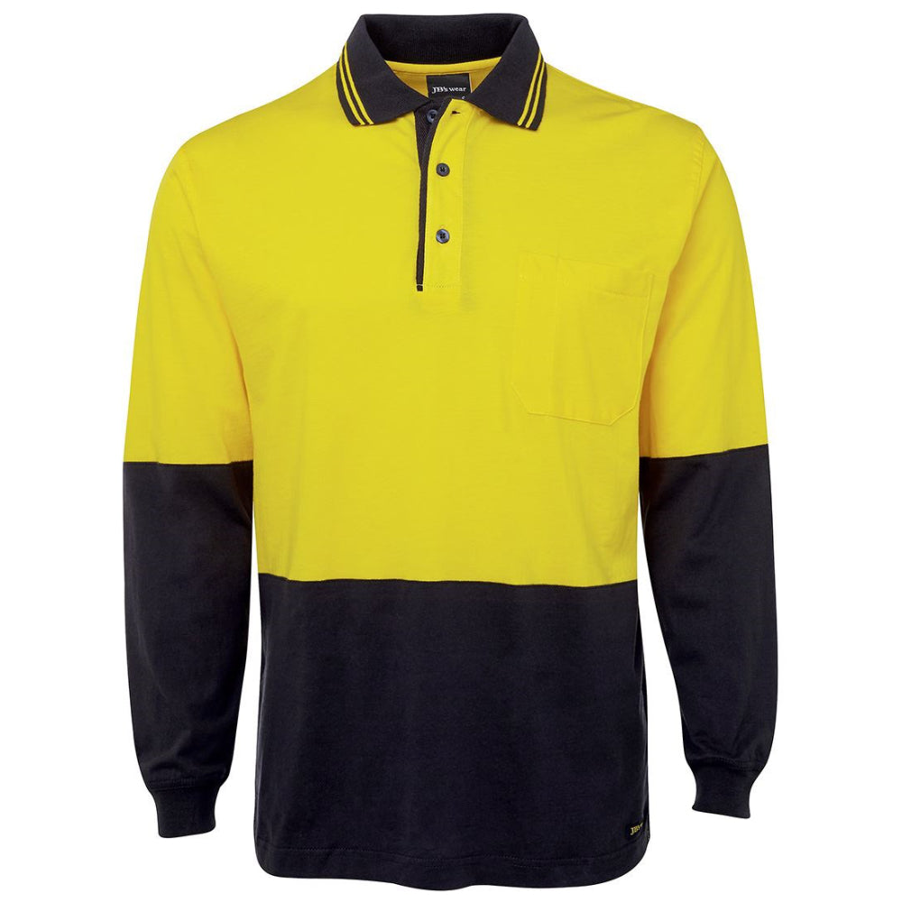 RE JB's Hi Vis L/S Cotton Polo