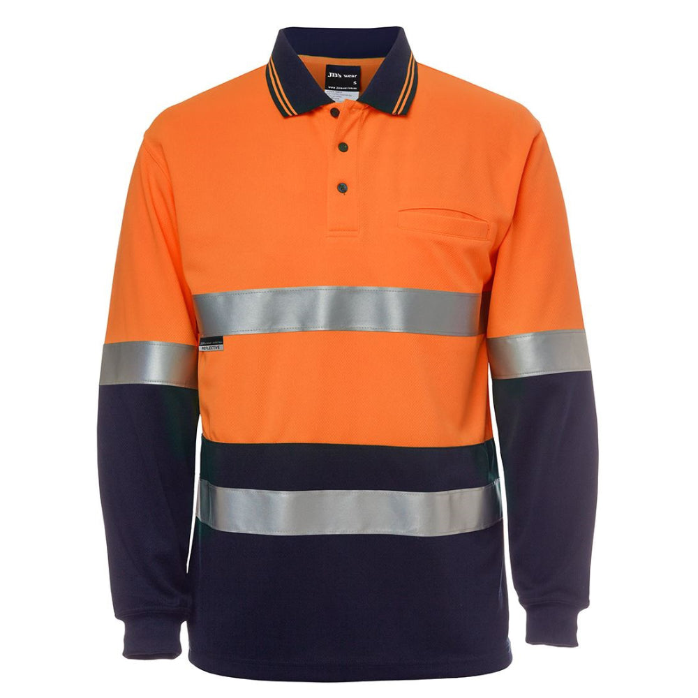 RE JB's Hi Vis L/S (D+N) Traditional Polo