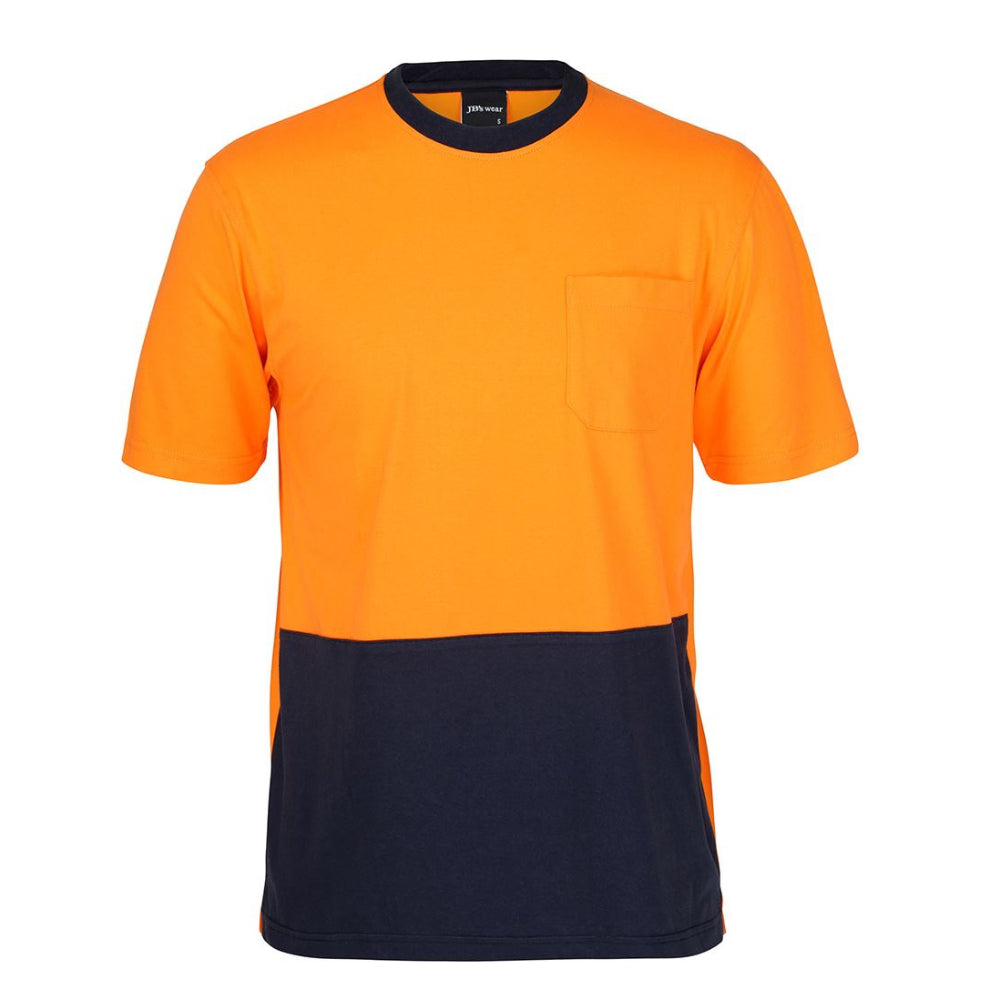 RE JB's Hi Vis Crew Neck Cotton T-Shirt 6HVTC