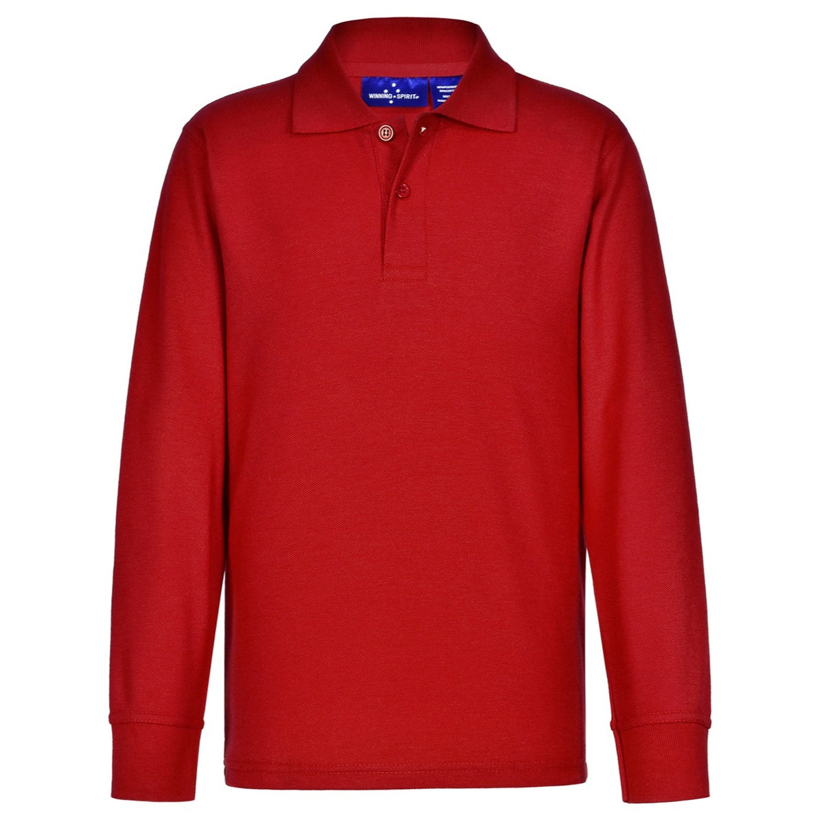RE PS12K KIDS TRADITIONAL POLY/COTTON PIQUE KNIT LONG SLEEVE POLO
