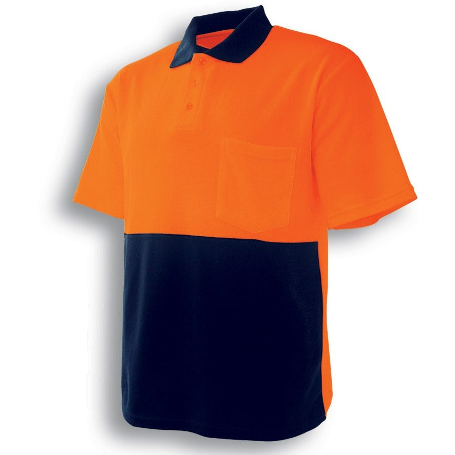 RE Unisex Adults Hi-Vis Poly/Cotton Polo S/S