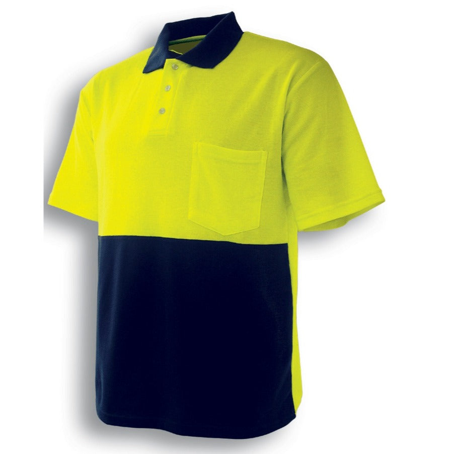 RE Unisex Adults Hi-Vis Poly/Cotton Polo S/S